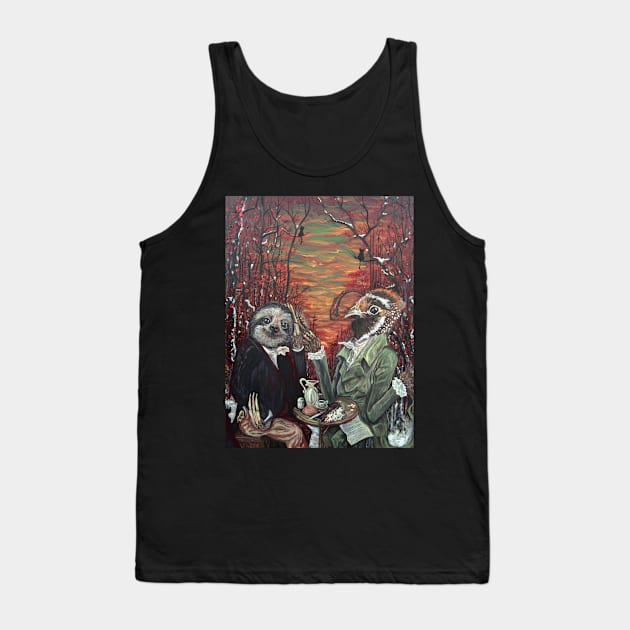 Sloth and the Quail Tank Top by Jacob Wayne Bryner 